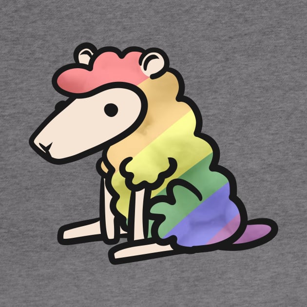 Rainbow sheep by Jamtastic